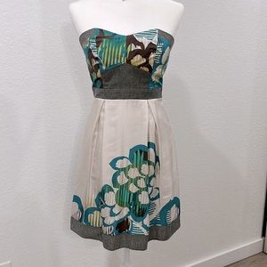 Strapless silk dress, size 4